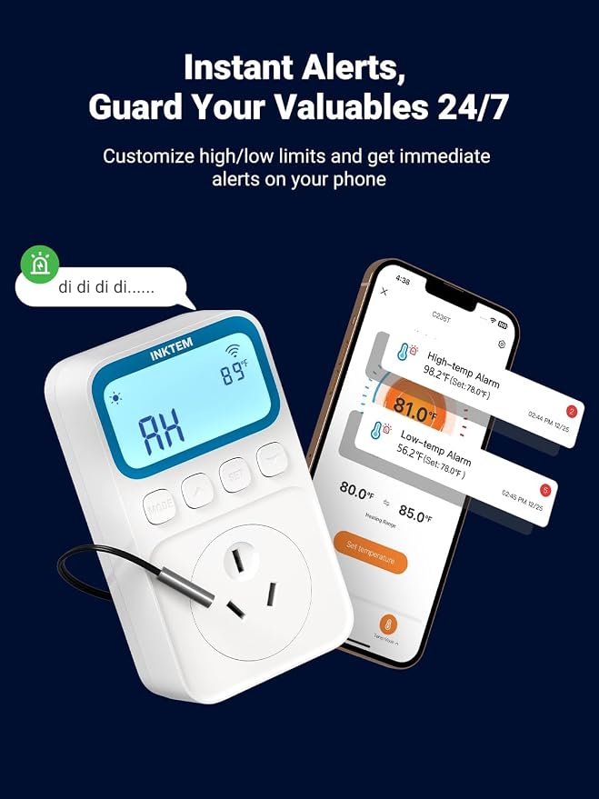 WiFi Plug in Thermostat Outlet, Temperature Controlled Outlet - Image 5