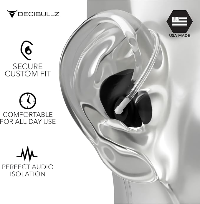 Decibullz Custom Molded Security Radio Surveillance Earpiece Set, Thermo-Fit - Image 4