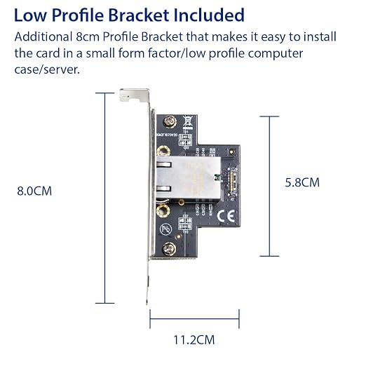 IO Crest 10 Gigabit M.2 M Key Ethernet Network Expansion Card - Image 5