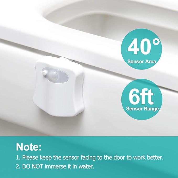 ZEZHOU Original Toilet Night Light 2 Pack, Motion Sensor Activated LED Lamp - Image 7