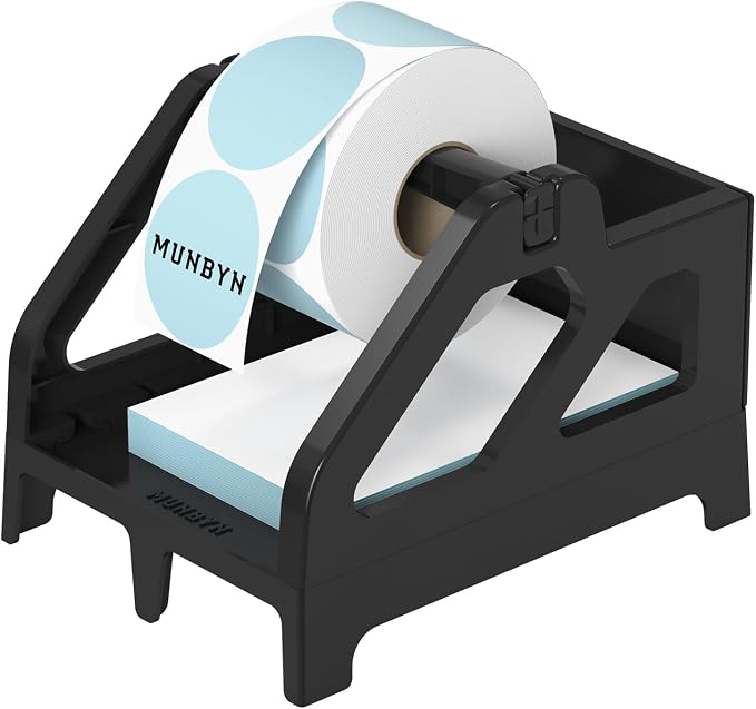 MUNBYN Label Holder for Rolls and Fan-Fold Labels, Thermal Sticker Roll Holder by MUNBYN