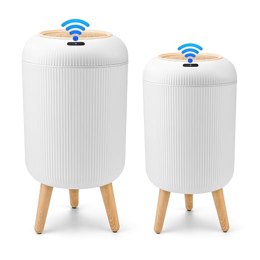 Pukomc 2 Pack Automatic Trash Can 12L /3 Gallon and 10L /2.64 Gallon Bathroom by Pukomc