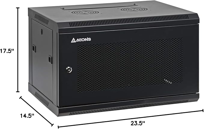 6U Professional Wall Mount Network Server Cabinet Enclosure 19-Inch Server - Image 7