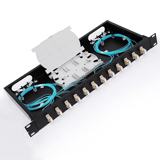 LC-OM3 12 Duplex 24 Port Fiber Enclosure Rack Mount Fiber Box MultiMode LC-UPC by ProfessionalFiberNetworkDevicemanufacturer
