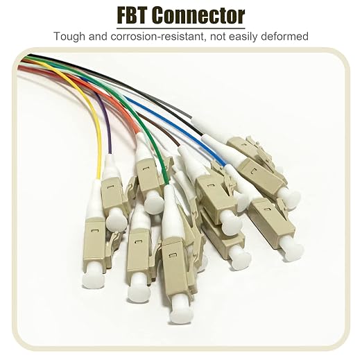 4Pack LC UPC 12 Fibers Multimode Bunch OM3 50/125 LC-UPC Fiber Pigtail - Image 2