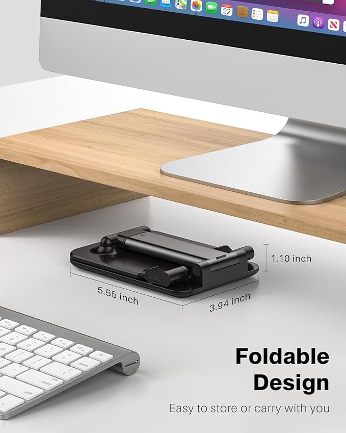 Anozer Tablet Stand Foldable & Adjustable, Portable Monitor Stand 5.55*3.94" - Image 3