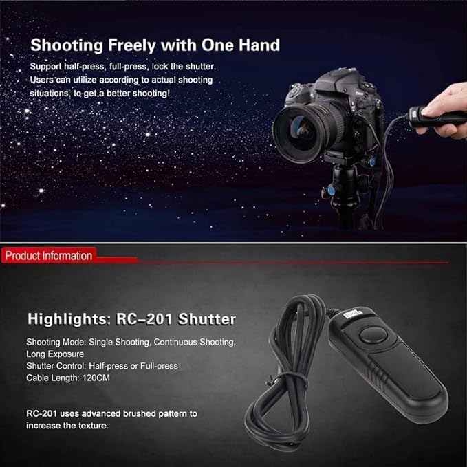 Pixel Wired Remote Control Shutter Release Cable L1 Compatible - Image 4