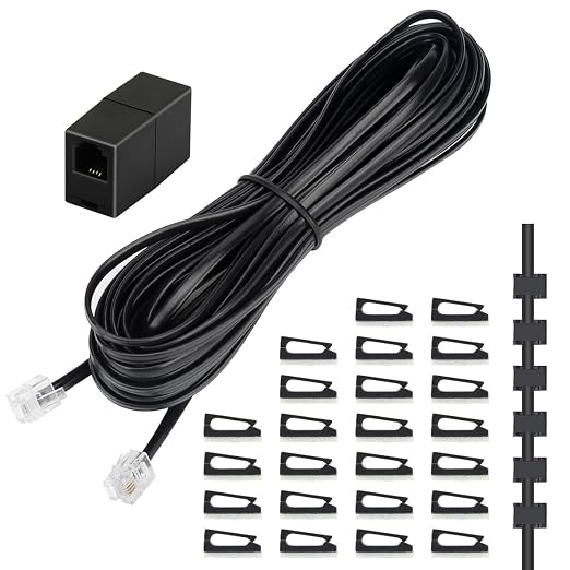Uvital Phone Extension Cord 33 Ft, Telephone Cable by Uvital