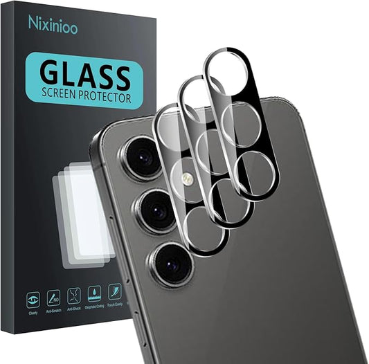 3 Pack Camera Lens Protector for Samsung Galaxy S24 Fe, Tempered Glass by Unknown
