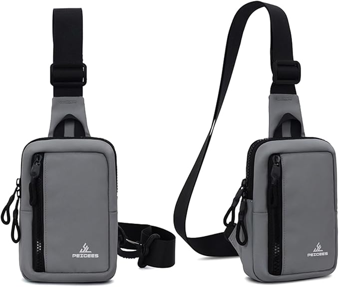 Peicees Small Crossbody Bag for Men Women Mini Sling Bag Travel Running Phone - Image 8