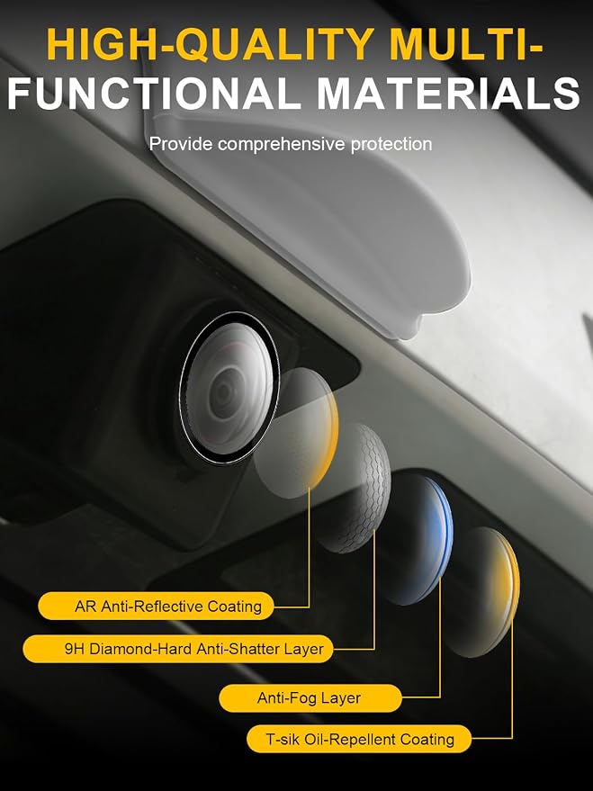 Car Camera Lens Protector 4-Pack + Backup Camera Rain Shield 2-Pack, - Image 5
