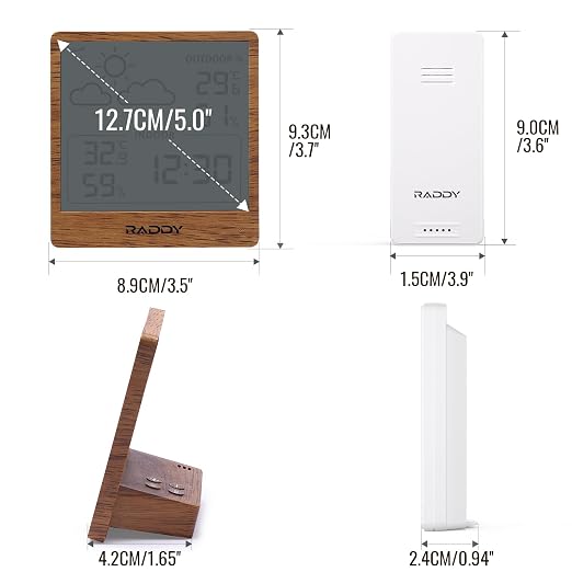 Raddy WF-50T Indoor Outdoor Thermometer Hygrometer Wireless Weather Station - Image 9