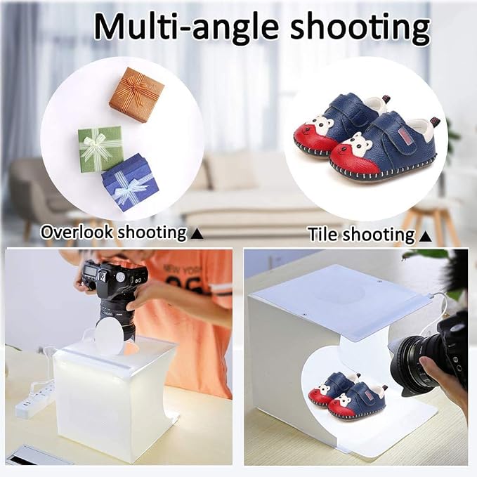 DUCLUS Mini Photo Studio Light Box, Portable Folding Photography Light Tent kit - Image 3
