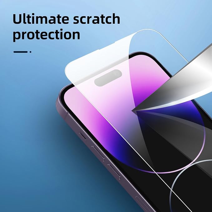 NEW'C 3x for iPhone 14 Pro Max Screen Protector+ 3x Camera Lens Protector - Image 7