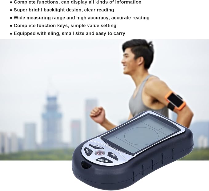 8 IN 1 Altimeter, Digital Compass, Hiking Thermometer, Timer - Image 2