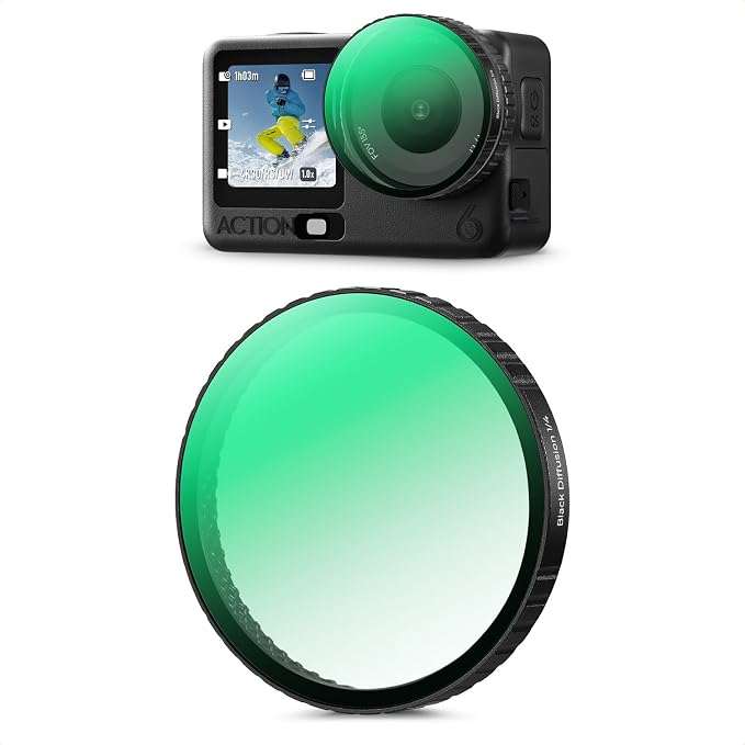 K&F CONCEPT Snap On Black Diffusion 1/4 Filter Compatible by KFCONCEPT