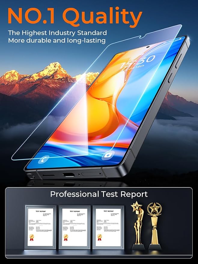 MRGLAS 2+2 Packs for Samsung Galaxy S25 Ultra Screen Protector 6.9'' - Image 7