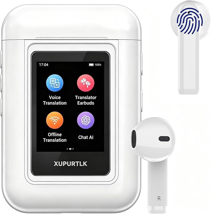 Xupurtlk AI Translation Earbuds Real Time, 120 Offline Packages Audifonos by XUPURTLK