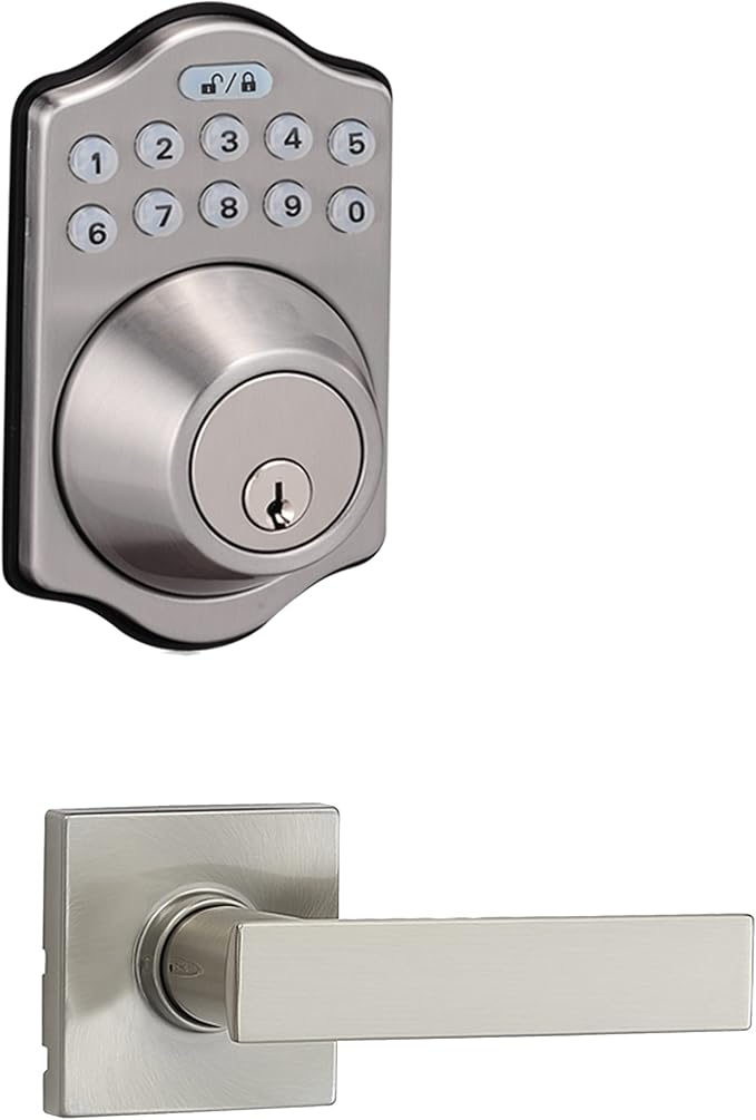 Amazon Basics Traditional Electronic Keypad, Keyless Entry Door Lock Deadbolt - Image 2