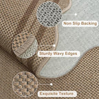 Easy Jute Front Door Mat, 2.6x4 Washable Entryway Rug Non Slip Small Kitchen Rug - Image 4