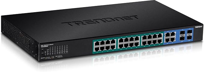 TRENDnet 28-Port Web Smart PoE+ Switch, 24 x Gigabit PoE+ Ports, 4 x Shared - Image 10