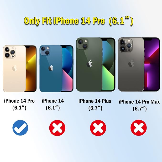 QHOHQ 3 Pack Screen Protector for iPhone 14 Pro 6.1 Inch - Image 8