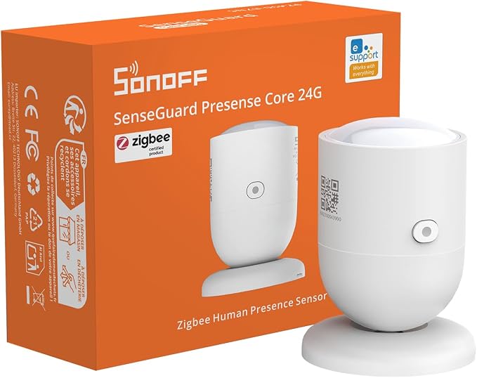 SONOFF SNZB-06P24 Zigbee Presence Sensor, 24GHz mmWave & Light Sensor, Zone by SONOFF
