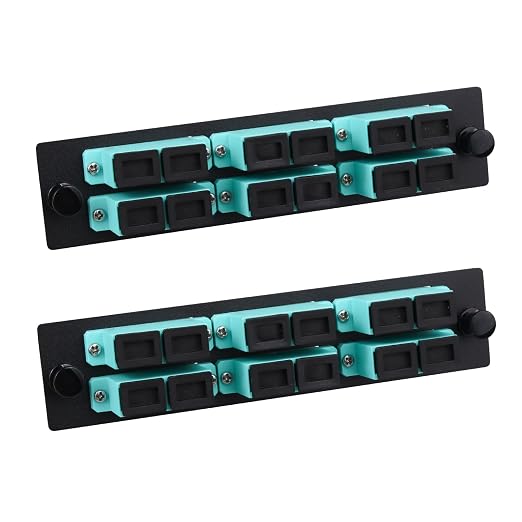 (2-Pack 6 Duplex SC/OM3 Fiber Patch Panel by Duogaliaopticalfiberproduct