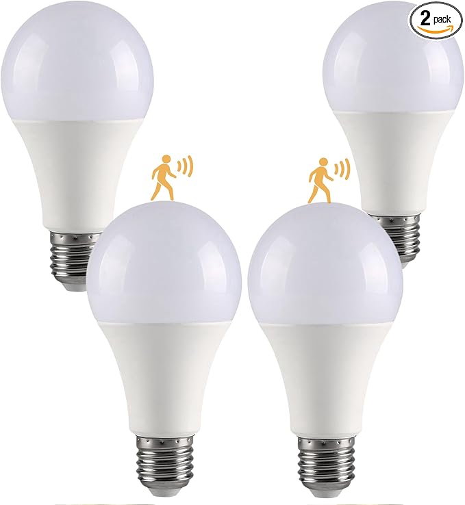 GEPLAD 4-Pack Outdoor Motion Sensor LED Light Bulbs, 12W Dusk to Dawn Bulb by GEPLAD