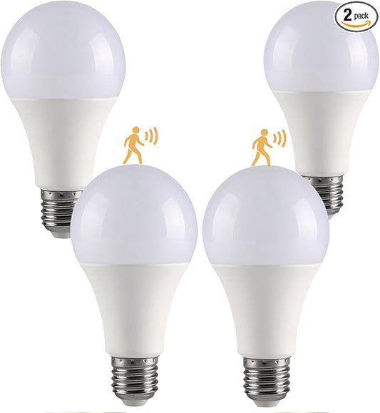 GEPLAD 4-Pack Outdoor Motion Sensor LED Light Bulbs, 12W Dusk to Dawn Bulb by GEPLAD