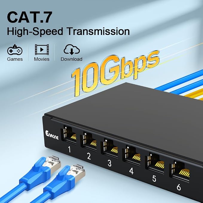 6 Port Patch Panel 0.5U CAT7 Keystone Patch Panel - Image 6