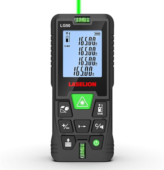 LASELION Laser Measurement Tool, 165ft Green-Beam Laser Measure Device Portable by LASELION