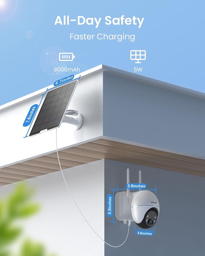ieGeek Solar Security Cameras Wireless Outdoor, WiFi Surveillance Camera - Image 4