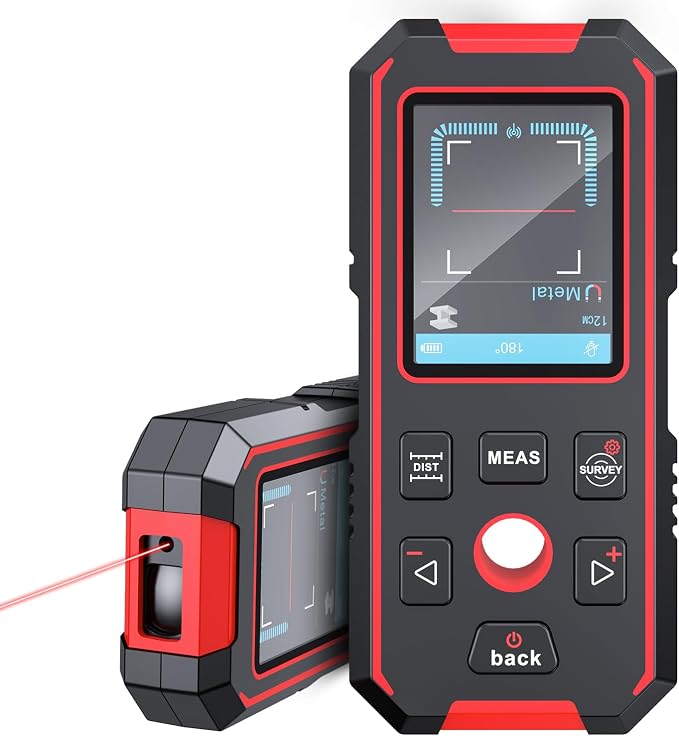 NOYAFA Stud Finder Wall Scanner, 3 in 1 Stud Finder & Laser Distance Meter & by NOYAFA