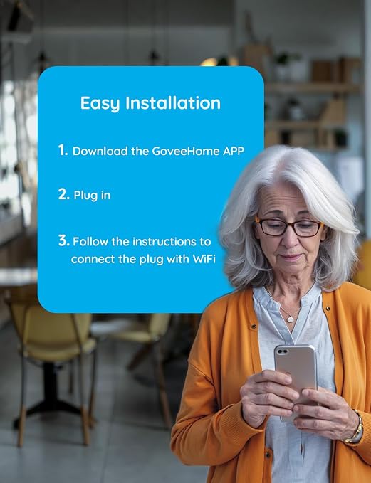 Govee Smart Plug 15A, WiFi Bluetooth Outlet 1 Pack Work - Image 4