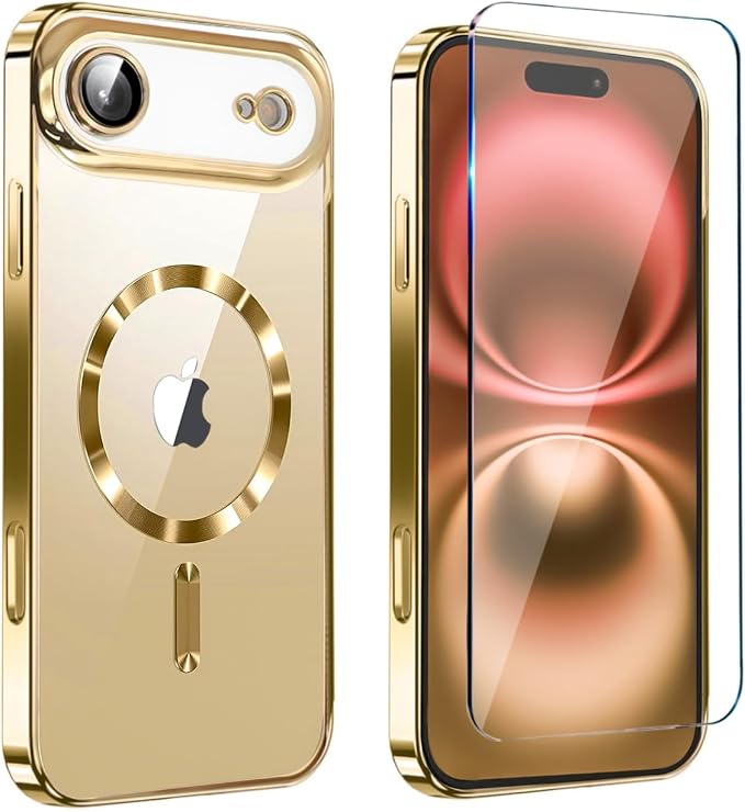 Magnetic Glossy Case for iPhone 17 Air, iPhone 17Air Phone Case Slim Clear by Unknown