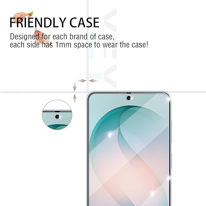 Galaxy S26 Screen Protector + Camera Lens Protector, Full Coverage Tempered - Image 5