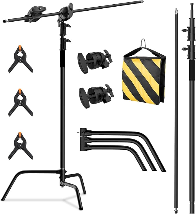 C Stand with Boom Arm, Photography Light Stand Kit by GSYXERGILES