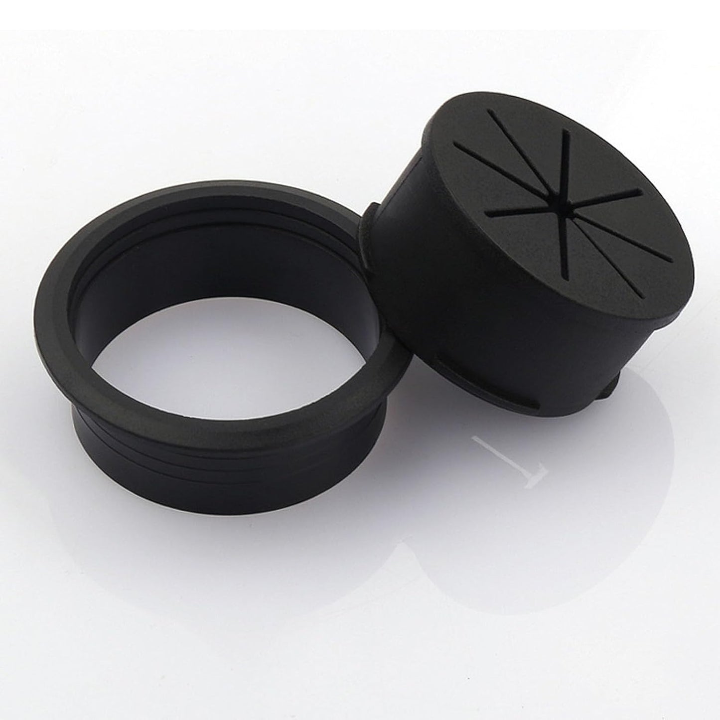 TuTuYa Desk Grommet, 6PCS Flexible 2 Inch (50mm) Desk Cable Grommet Desk Cable Hole Covers with Hole Saw, Ideal Solution for Office and Home Table Cable (Black, 2Inch_50mm) (Black)