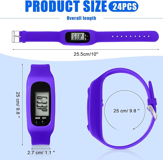 Geyoga Pedometer for Walking Steps and Miles Pedometer Watch Silicone Steps - Image 2