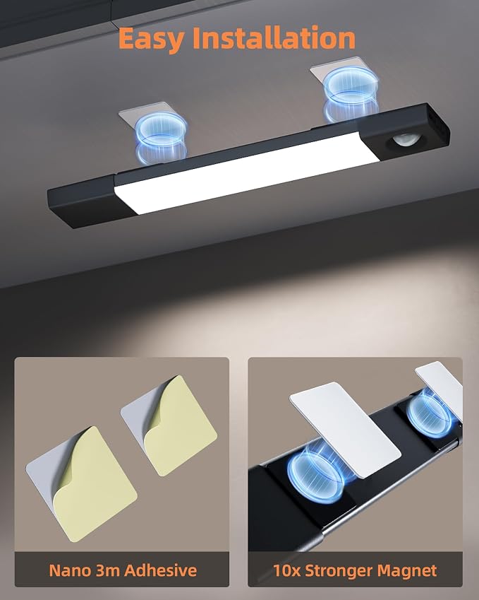 EZVALO Under Cabinet Lighting, Wireless Closet Lights, 50 LED Rechargeable - Image 7