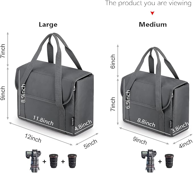S-ZONE Waterproof Shockproof Foldable Camera Insert Bag Lens Cases Canon Nikon - Image 2