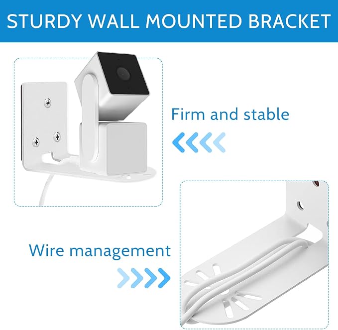 2Pack Adhesive Metal Wall Mount Bracket, Compatible - Image 6