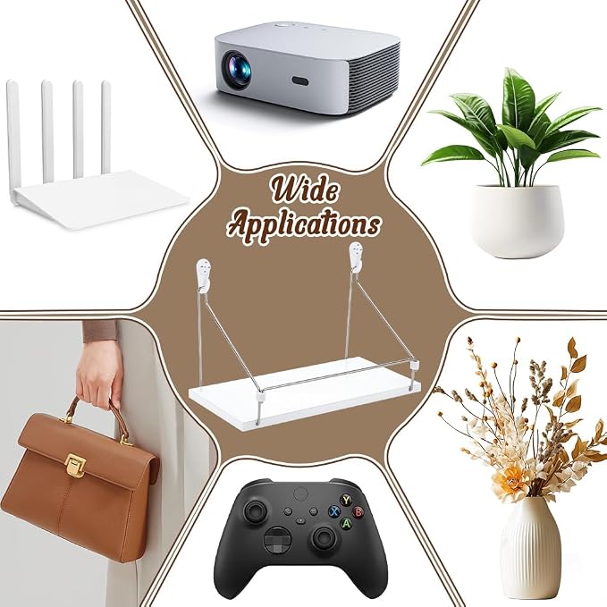 UNICRAFTALE White Small Mini Projector Shelf - Image 5