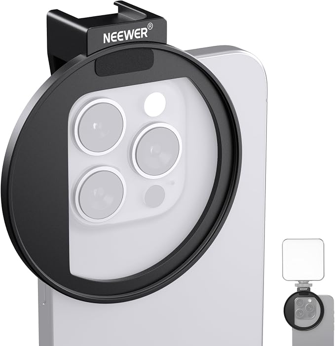 NEEWER 67mm Phone Filter Mount, Adjustable Threaded Lens Filter Clip by Neewer