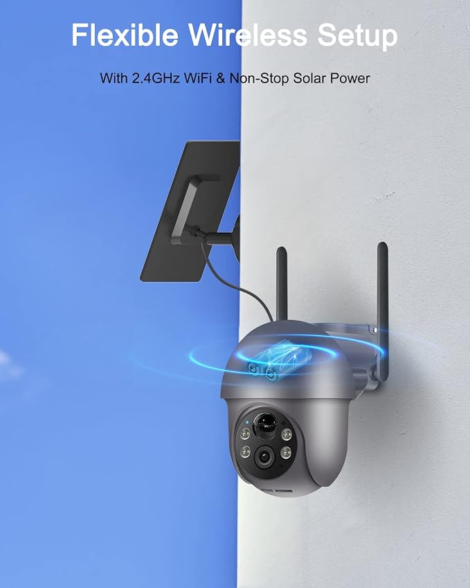 ANRAN 5MP Security Cameras Wireless Outdoor, Solar Camera Wireless - Image 3