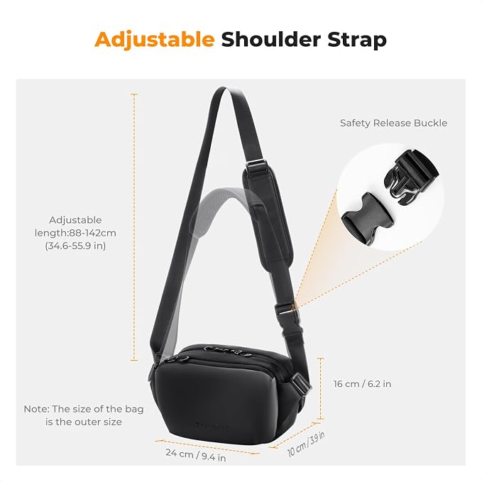 K&F CONCEPT Camera Sling Bag Crossbody Bag Waterproof Camera Shoulder Backpack - Image 6