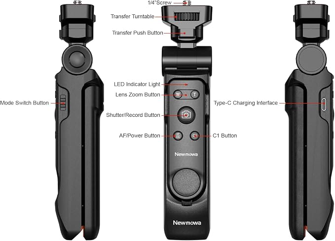 Newmowa Wireless Remote Control Shooting Grip & Mini Tripod - Image 8