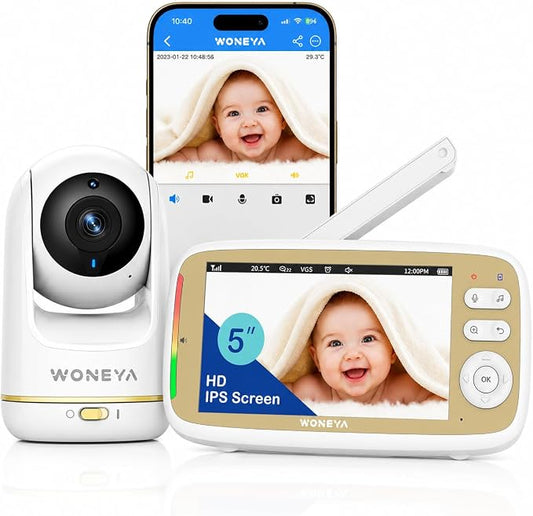 Smart Baby Monitor, 1500ft Long Range, 48 Hours Battery, 2K HD Camera, by Unknown