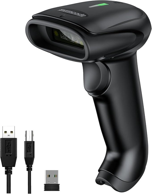 Symcode 2D Wireless Barcode Scanner, 1D QR Bar Code Reader Scanner Automatic by ProfessionalBarcodeScanner
